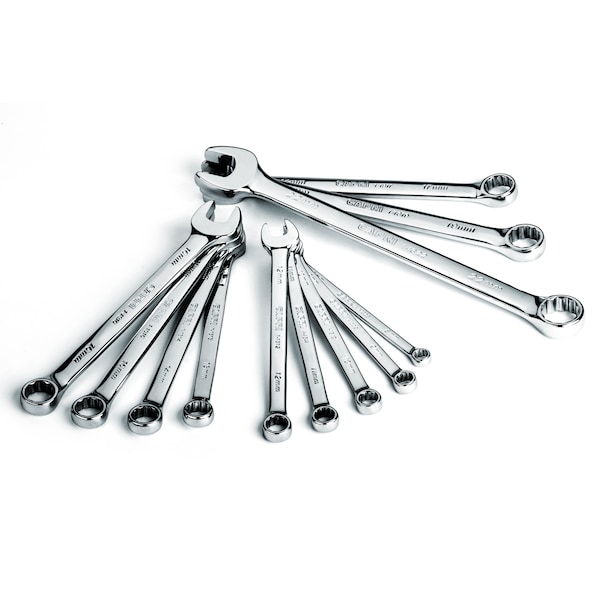 Capri Tools Combination Wrench Set, Metric, 12 pcs (8 to 22 mm), Canvas Pouch - 1-1380