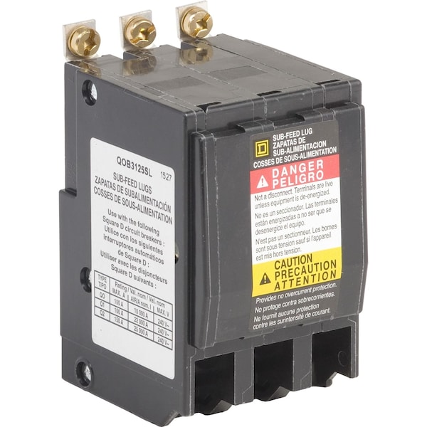 Square D Circuit Breaker, QOB Series, 125A, 3 Pole, 240V AC - QOB3125SL