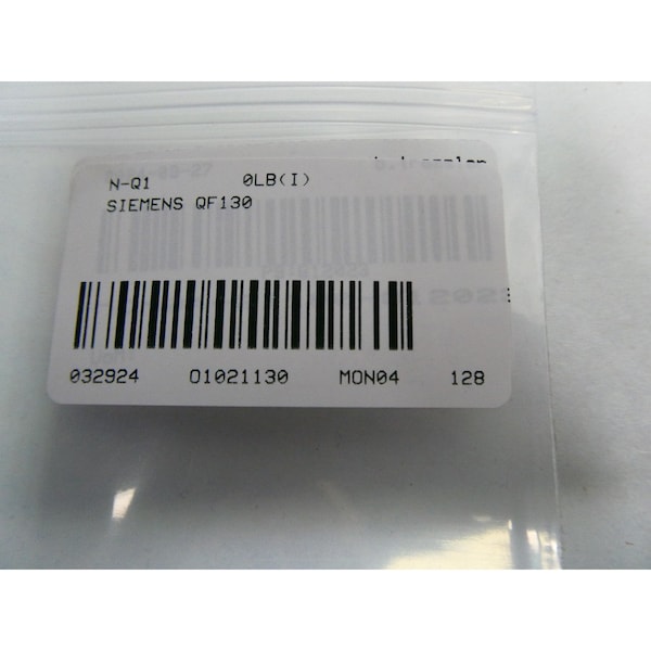Siemens Circuit Breaker, 30A, 1 Pole, 120V AC - QF130