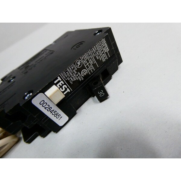 Siemens Circuit Breaker, 30A, 1 Pole, 120V AC - QF130