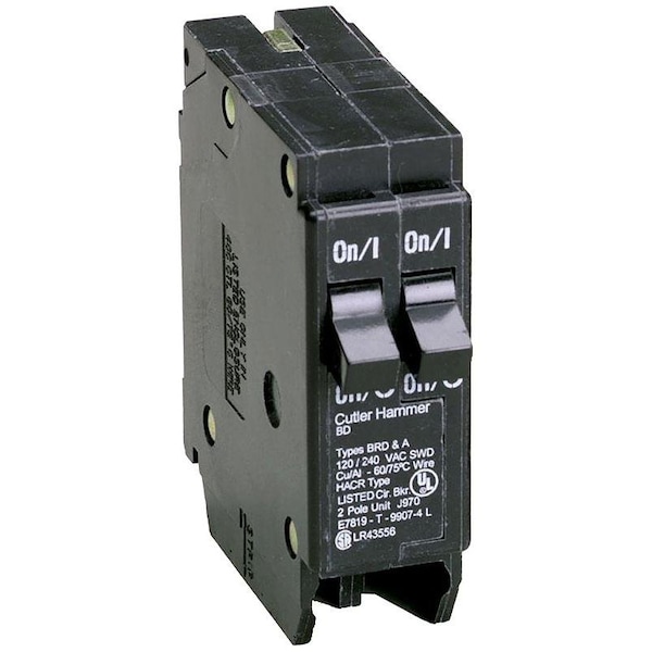 Eaton Cutler-Hammer Circuit Breaker, BD Series, 20A, 1 Pole, 120V AC, 10kA - BD2020