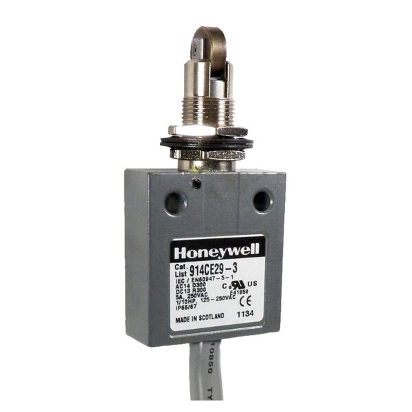 Interruptor de límite de acción rápida de Honeywell, Spdt, Momentáneo, 4.8mm, Terminal de Conector, Actuador de émbolo de clavija superior - 914CE1-AQ1