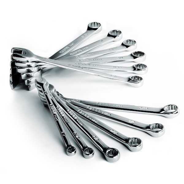 Capri Tools Combination Wrench Set, SAE, 12 pcs (1/4 to 15/16 in), Canvas Pouch - 1-1480