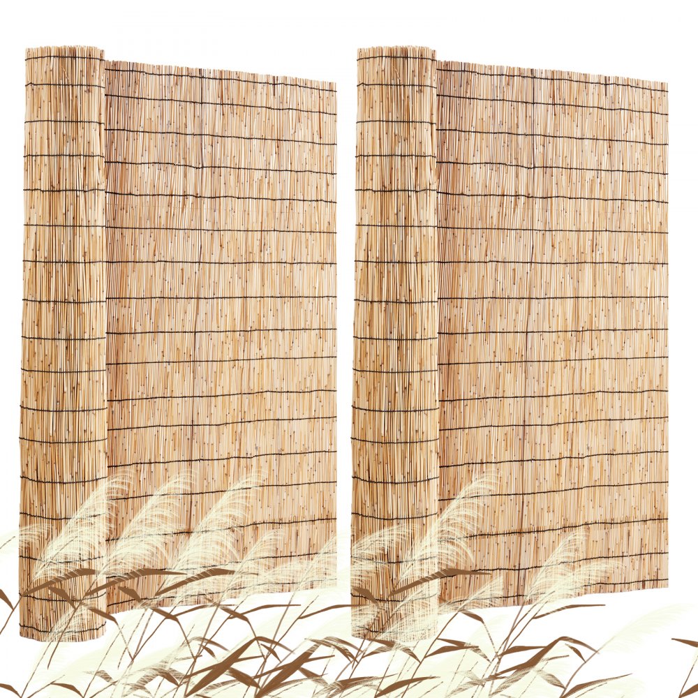 VEVOR 2-Pack Reed Fence Landscaping Privacy Blind Fencing Screen 16.4' x 4' - LWWL2JT164FTRRP7XV0