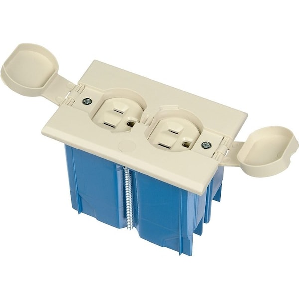 Carlon Box Kit, 4.36 in W, 2.24 in D, 3.33 in H, 1 -Gang, Non-Metallic Box, Ivory - B121BFBRR