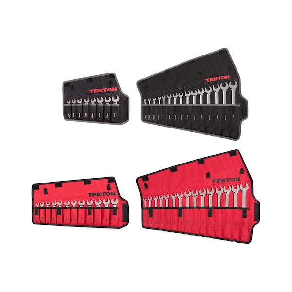 Tekton Stubby and Standard Length Combination Wrench Set with Pouch, 50-Piece (1/4-1 in., 8-22 mm) - WCB94901