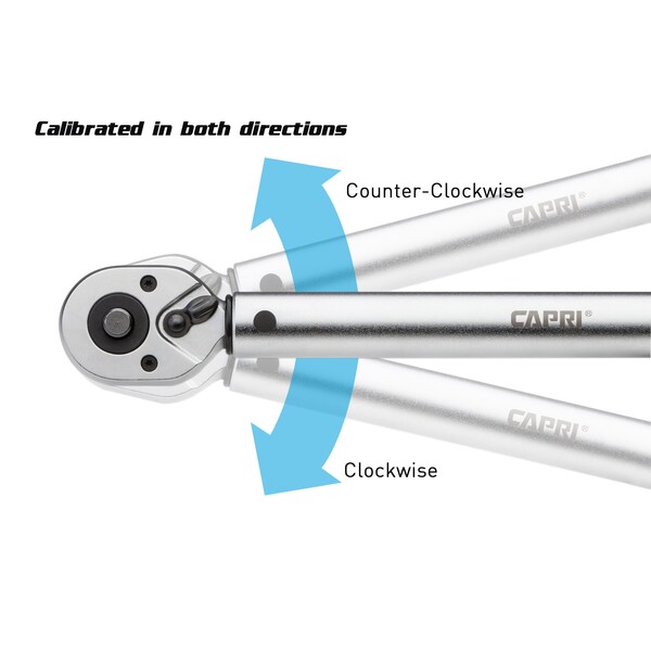Capri Tools 1/2 in Drive Industrial Torque Wrench, 10-150 ft.-lb. - CP31202