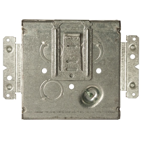 Raco Electrical Box, 42 cu in, Square Box Type, 2 Gangs, Steel, Square Shape - 257M