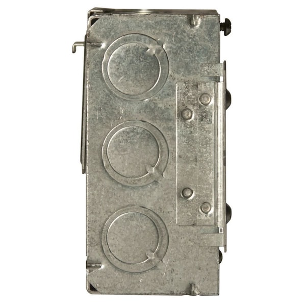 Raco Electrical Box, 42 cu in, Square Box Type, 2 Gangs, Steel, Square Shape - 257M