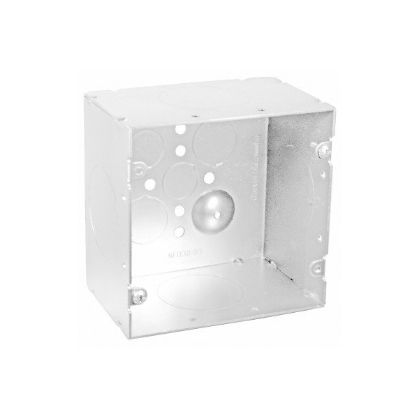 Southwire Electrical Box, 60 cu in, Junction Box Type, Steel, Square Shape - 72181-1-1/2