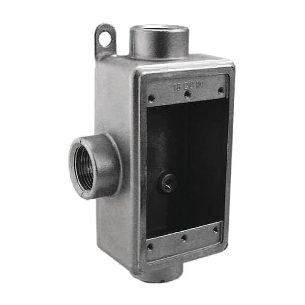 Calbrite Weatherproof Electrical Box, 18 cu in, FSCT Box Type, 1 Gang, Stainless Steel - S60700FSCT