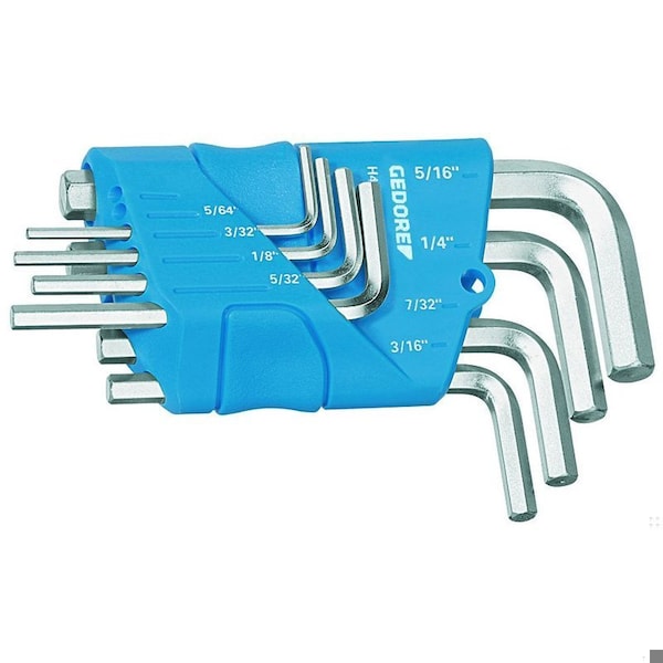 Gedore 8 Piece SAE L-Shape Hex Key Set, H 42-88 A - H 42-88 A