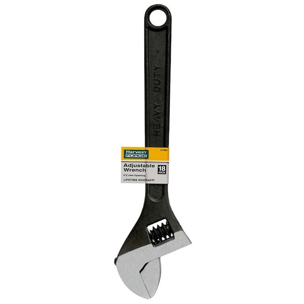 Protectionpro 18 in. Black Adjustable Wrench - PR3309988