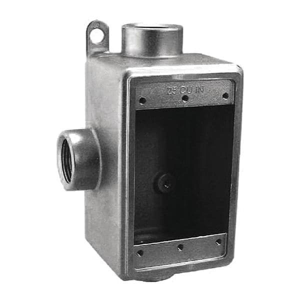Calbrite Weatherproof Electrical Box, 25 cu in, FDX Box Type, 1 Gang, Stainless Steel - S60700FDX0