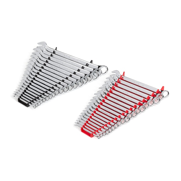 Tekton Combination Wrench Set, 38-Piece (1/4 - 1-1/4 in., 6-24 mm) - Rack - WCB91302