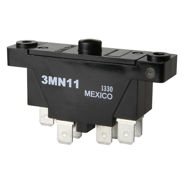 Interruptor de Límite/Acción Instantánea Honeywell, Dpdt, Momentáneo, 0.8A, 115Vdc, 3.55mm, Terminal de Tornillo, Botón de Plástico - 3MN19