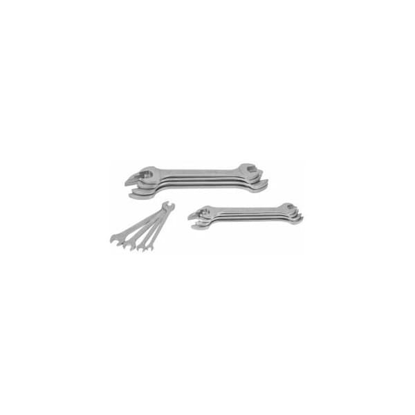 Garant 8 Pc Open End Wrench Set, 15 Deg, Chrome Vanadium Steel - 610610 8