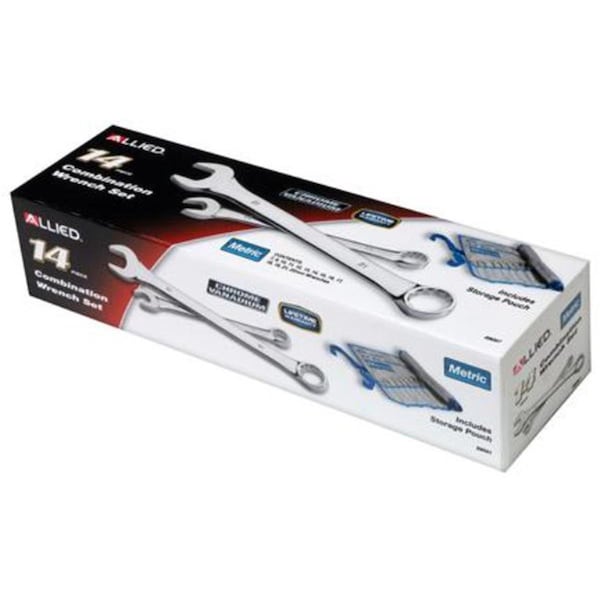 Pinpoint Metric Combination Wrench Set with Pouch - 14 Piece - PI3310753