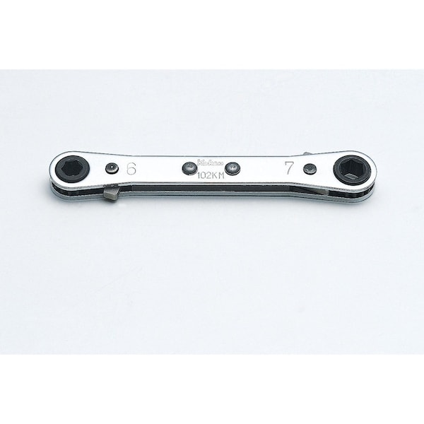 Ko-Ken Ratcheting Ring Wrench 10x12mm 6 Point 141mm, Reversible - 102KM-10X12