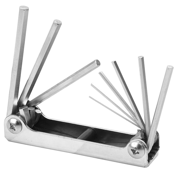Surtek Folding Hex Key Allen Wrench set, 9 metric pieces - ALLFN9M