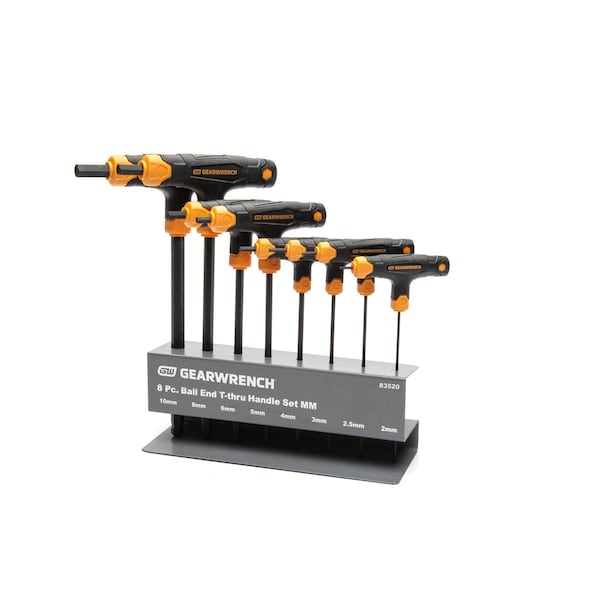 Gearwrench 8PC METRIC T HANDLE BALL END HEX KEY SET - KDT83520