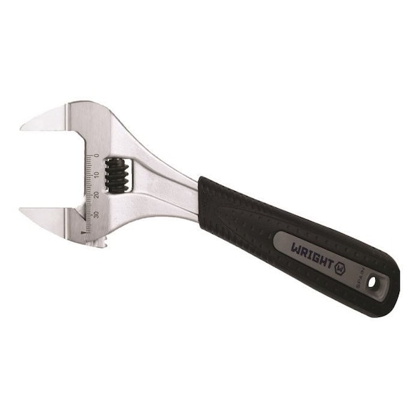 Wright Tool Adj Wrench Chrome Extra Wide Max Capacity 1-3/8" Slim Jaws Ultimate Grip - 6" - 9AG06X