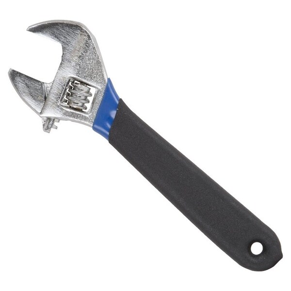 Vulcan Adjustable Wrench, 6 in OAL, 1.04 in Jaw, Steel/Vinyl, Chrome, Non-Slip Handle - JL149063L