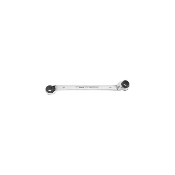 Holex Double Ratcheting Box End Wrench, 17mm x 19mm - 614843 17X19