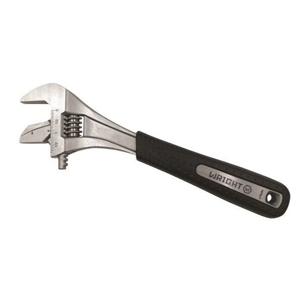Wright Tool Adj Wrench Chrome Reversable Jaw Maximum Capacity 1-5/16" Ultimate Grip - 8" - 9AG08R