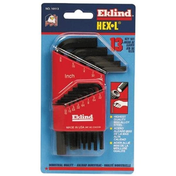 Eklind Eklind Tool 269-10113 13Pc. Inch Size Hex-L Key Set Short - 269-10113