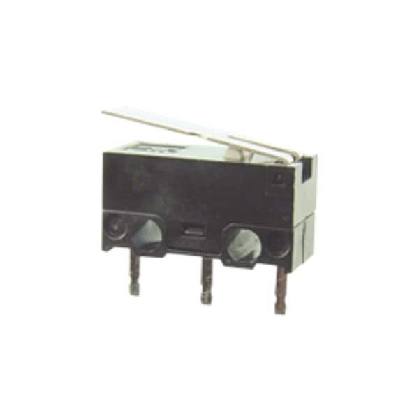 Componentes C&K Interruptor de acción rápida/limite, SPDT, Momentáneo, 0.82mm, Terminal de soldadura, Actuador de pulsador de chaveta, a través de - ZMA03A150P00RC