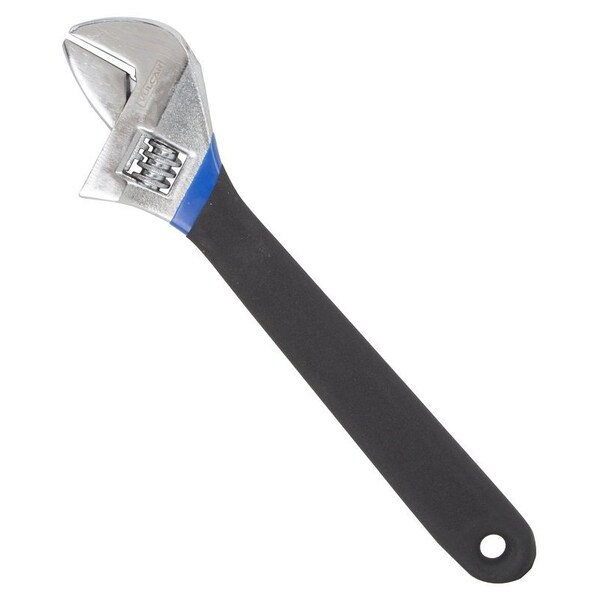 Vulcan Adjustable Wrench, 12 in OAL, 1.04 in Jaw, Steel/Vinyl, Chrome, Non-Slip Handle - JL149123L