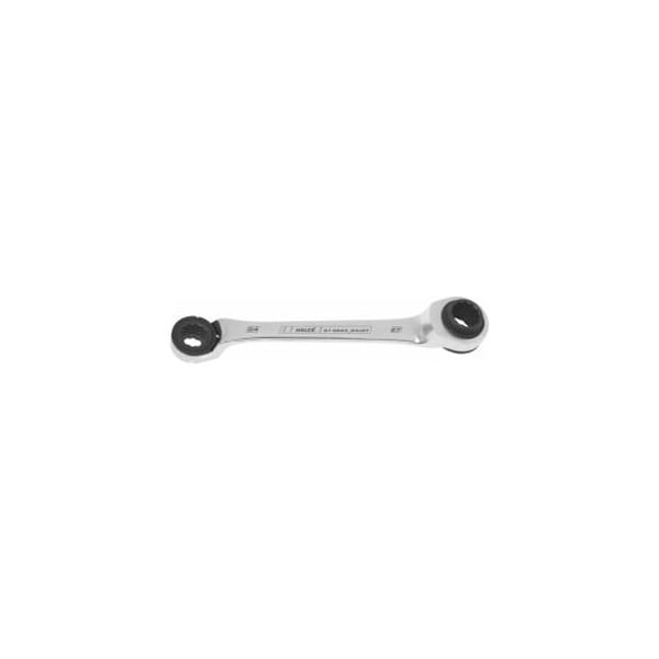 Holex Double Ratcheting Box End Wrench, 24mm x 27mm - 614843 24X27