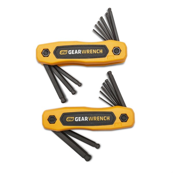 Gearwrench 17PC SAEMET BALL END FOLDIN HEX KEY SET - KDT83511