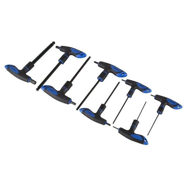 Vulcan Hex Key Set, 8 -Piece, Steel, Black/Blue, Specifications: Metric Measurement - JL-HKT-8M