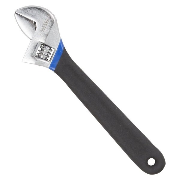 Vulcan Adjustable Wrench, 10 in OAL, 1.04 in Jaw, Steel/Vinyl, Chrome, Non-Slip Handle - JL149103L