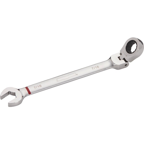 Channellock Standard 7/16 In. 12-Point Ratcheting Flex-Head Wrench - 317438