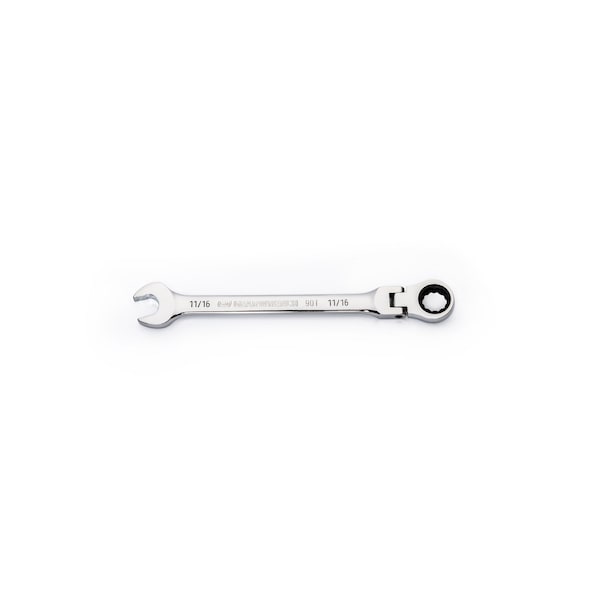 Gearwrench 11/16" 90-Tooth 12 Point Flex Head Ratcheting Combination Wrench - 86748