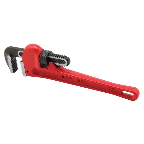 Prime-Line 12 in. Pipe Wrench, Heavy-Duty Cast Iron, Red Single Pack - RP77372