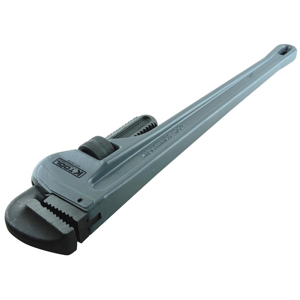 K-Tool International 24" L 3-1/2" Cap. Aluminum Aluminum Pipe Wrench, 3-1/2" Cap, 24" - KTI-49124