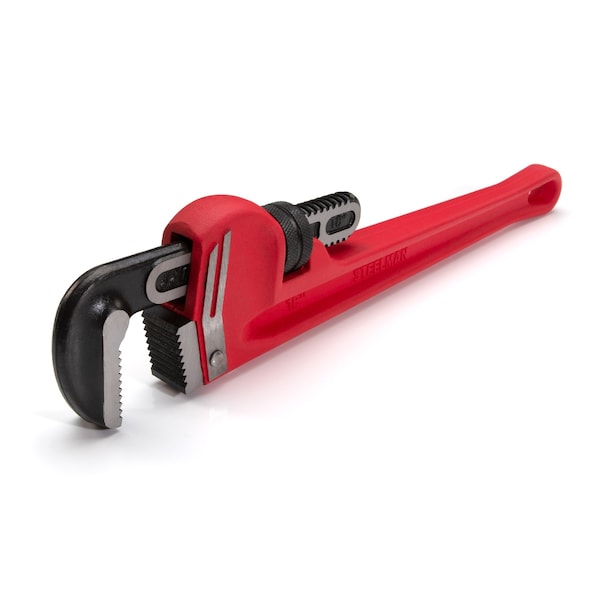 Steelman 18Inch HeavyDuty Cast Iron Straight Handle Pipe Wrench - 60881