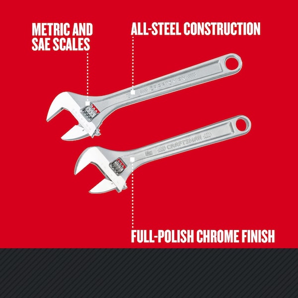 Craftsman Wrenches, 2-pc All Steel Wrench Set - CMMT12002