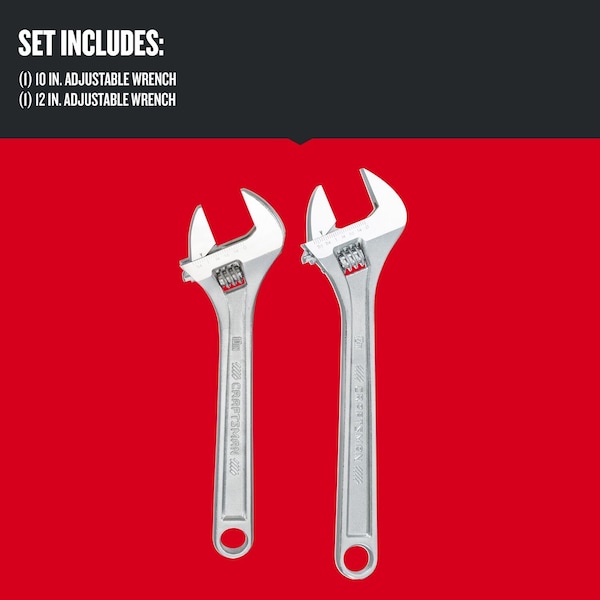Craftsman Wrenches, 2-pc All Steel Wrench Set - CMMT12002