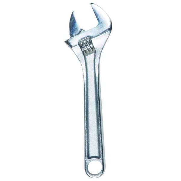 Westward Adj. Wrench, 10", 1-5/16" Cap., Chrome - 1NYA4