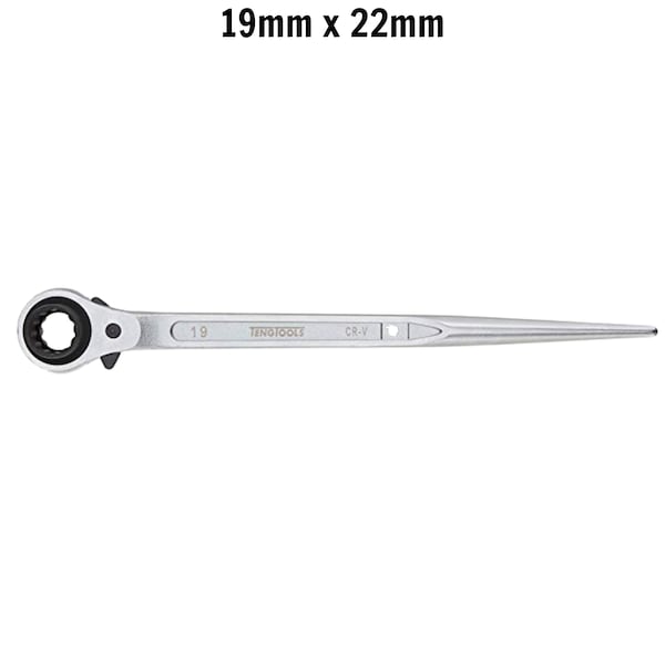 Teng Tools PGW1922 19 x 22mm Ratcheting Podger Scaffold Wrench - PGW1922