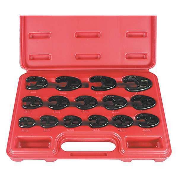 Astro Pneumatic Wrench Set, 8-24mm, Flare Crowfoot, 15 pcs. - 7115