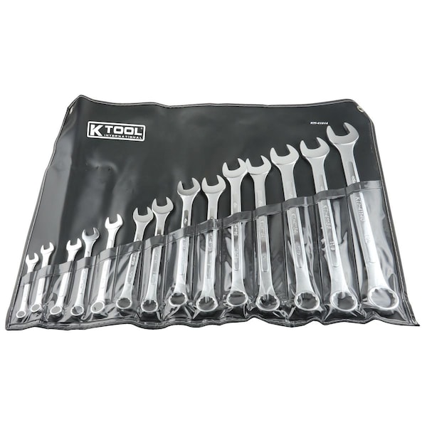 K-Tool International SAE Combo Wrench Set, 12Pt, 14 pcs. - KTI-41014