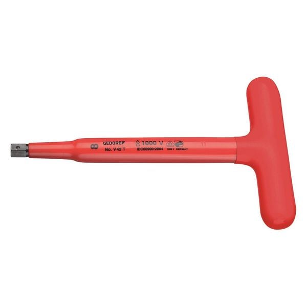 Gedore Metric T-Handle Hex Key, 6 mm Tip Size - V 42 T 6