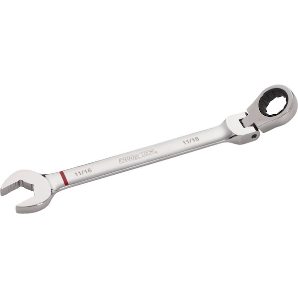 Channellock Standard 11/16 In. 12-Point Ratcheting Flex-Head Wrench - 320307