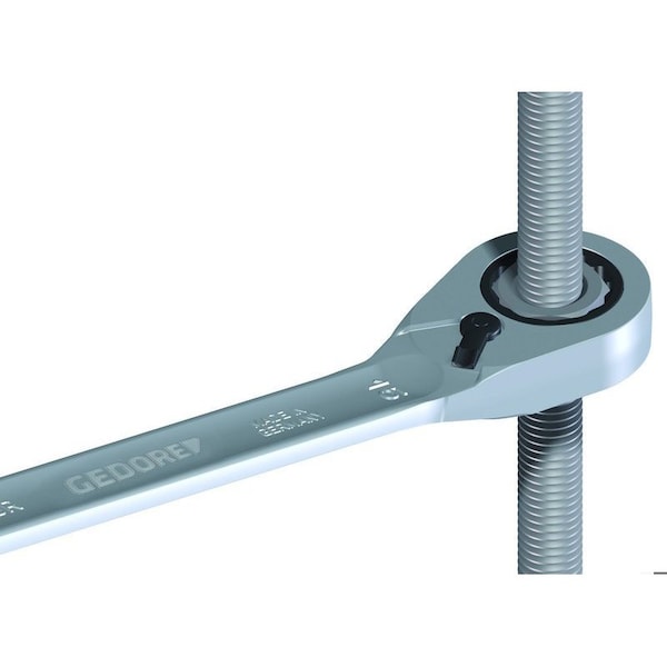 Gedore Reversible Ratchet Wrench, 19mm - 7 UR 19
